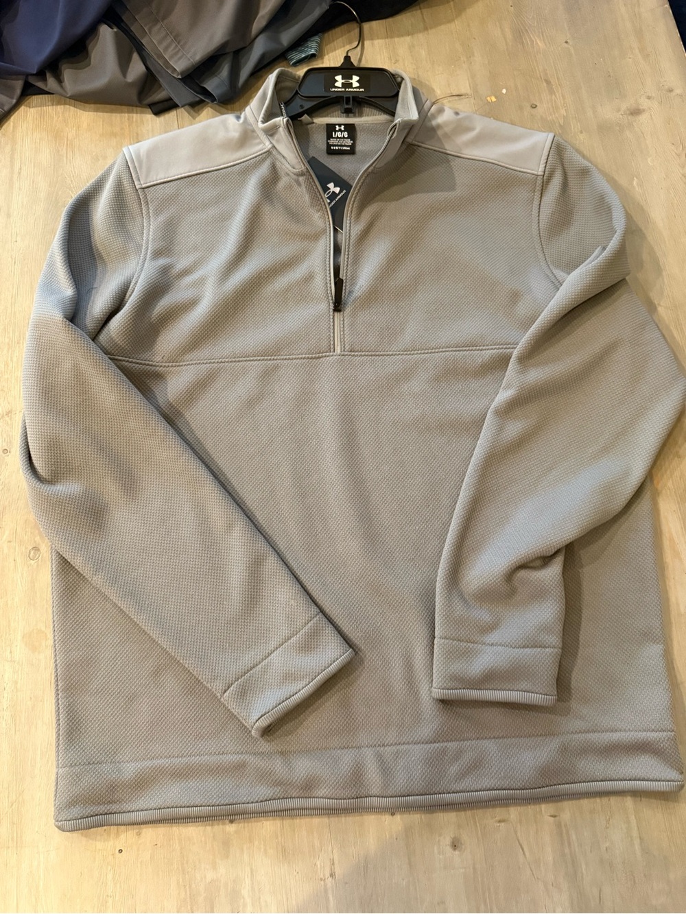 Under Armour Gray Men's 1/4 Zip Fleece golf Pullover